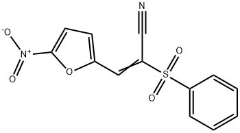 (E)-2-(benzenesulfonyl)-3-(5-nitrofuran-2-yl)prop-2-enenitrile Struktur