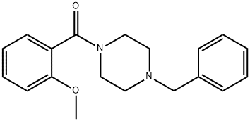 (4-benzylpiperazin-1-yl)-(2-methoxyphenyl)methanone Struktur