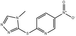 2-[(4-methyl-1,2,4-triazol-3-yl)sulfanyl]-5-nitropyridine Struktur