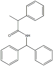 N-benzhydryl-2-phenylpropanamide Struktur