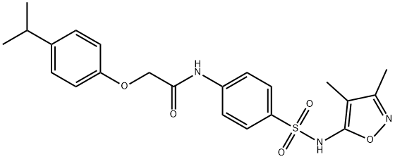 N-[4-[(3,4-dimethyl-1,2-oxazol-5-yl)sulfamoyl]phenyl]-2-(4-propan-2-ylphenoxy)acetamide Struktur