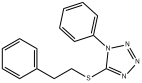 1-phenyl-5-(2-phenylethylsulfanyl)tetrazole Struktur