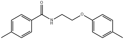 4-methyl-N-[2-(4-methylphenoxy)ethyl]benzamide Struktur