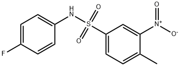 N-(4-fluorophenyl)-4-methyl-3-nitrobenzenesulfonamide Struktur