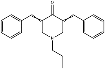 (3Z,5E)-3,5-dibenzylidene-1-propylpiperidin-4-one Structure