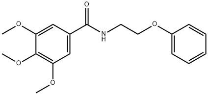 3,4,5-trimethoxy-N-(2-phenoxyethyl)benzamide Struktur