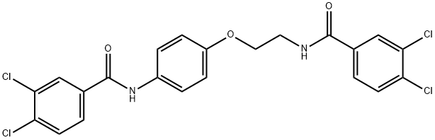 3,4-dichloro-N-[2-[4-[(3,4-dichlorobenzoyl)amino]phenoxy]ethyl]benzamide Struktur