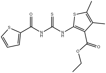 ethyl 4,5-dimethyl-2-(thiophene-2-carbonylcarbamothioylamino)thiophene-3-carboxylate Struktur