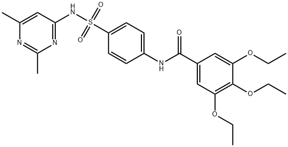 N-[4-[(2,6-dimethylpyrimidin-4-yl)sulfamoyl]phenyl]-3,4,5-triethoxybenzamide Struktur