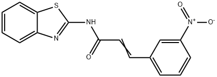 (E)-N-(1,3-benzothiazol-2-yl)-3-(3-nitrophenyl)prop-2-enamide Struktur