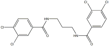 3,4-dichloro-N-[3-[(3,4-dichlorobenzoyl)amino]propyl]benzamide Struktur