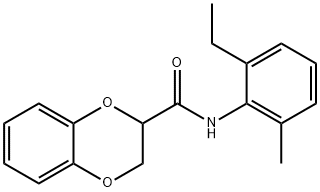 N-(2-ethyl-6-methylphenyl)-2,3-dihydro-1,4-benzodioxine-3-carboxamide Struktur