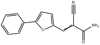 (Z)-2-cyano-3-(5-phenylfuran-2-yl)prop-2-enamide Struktur