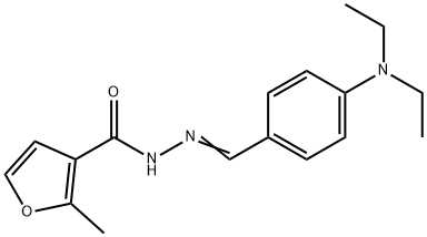 N-[(E)-[4-(diethylamino)phenyl]methylideneamino]-2-methylfuran-3-carboxamide Struktur