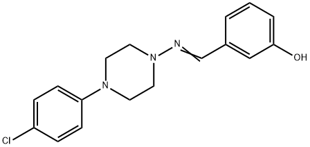 3-[(E)-[4-(4-chlorophenyl)piperazin-1-yl]iminomethyl]phenol Struktur