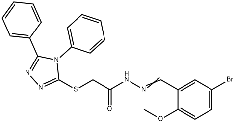 N-[(E)-(5-bromo-2-methoxyphenyl)methylideneamino]-2-[(4,5-diphenyl-1,2,4-triazol-3-yl)sulfanyl]acetamide Struktur