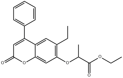 ethyl 2-(6-ethyl-2-oxo-4-phenylchromen-7-yl)oxypropanoate Struktur