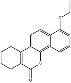 1-ethoxy-7,8,9,10-tetrahydronaphtho[1,2-c]isochromen-6-one Struktur