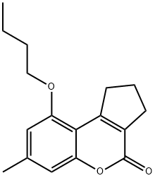 9-butoxy-7-methyl-2,3-dihydro-1H-cyclopenta[c]chromen-4-one Struktur