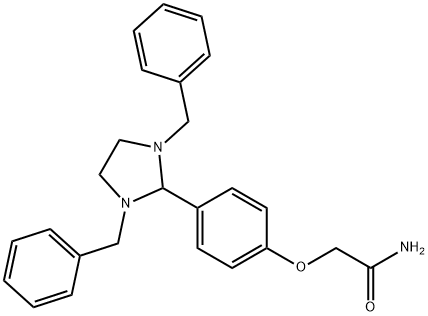 2-[4-(1,3-dibenzylimidazolidin-2-yl)phenoxy]acetamide Struktur