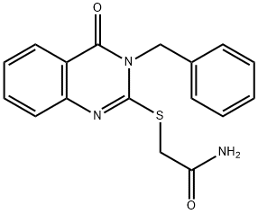 2-(3-benzyl-4-oxoquinazolin-2-yl)sulfanylacetamide Struktur