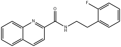 N-[2-(2-fluorophenyl)ethyl]quinoline-2-carboxamide Struktur