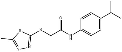 2-[(5-methyl-1,3,4-thiadiazol-2-yl)sulfanyl]-N-(4-propan-2-ylphenyl)acetamide Struktur