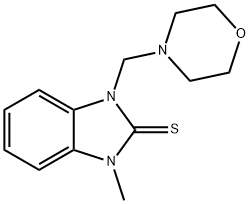 1-methyl-3-(morpholin-4-ylmethyl)benzimidazole-2-thione Struktur