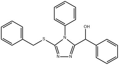 (5-benzylsulfanyl-4-phenyl-1,2,4-triazol-3-yl)-phenylmethanol Struktur