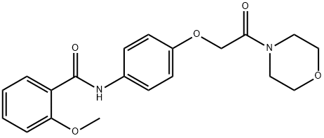 2-methoxy-N-[4-(2-morpholin-4-yl-2-oxoethoxy)phenyl]benzamide Struktur