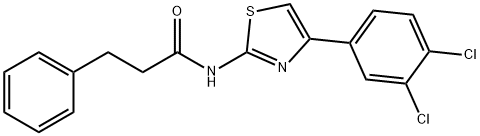 N-[4-(3,4-dichlorophenyl)-1,3-thiazol-2-yl]-3-phenylpropanamide Struktur