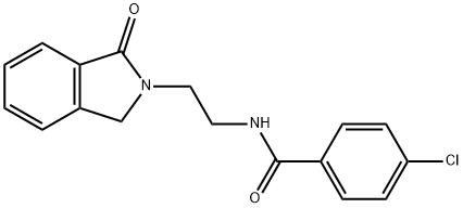 4-chloro-N-[2-(3-oxo-1H-isoindol-2-yl)ethyl]benzamide Struktur