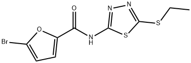 5-bromo-N-(5-ethylsulfanyl-1,3,4-thiadiazol-2-yl)furan-2-carboxamide Struktur