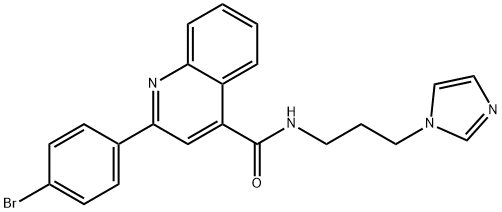 2-(4-bromophenyl)-N-(3-imidazol-1-ylpropyl)quinoline-4-carboxamide Struktur