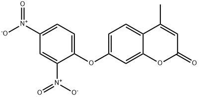 7-(2,4-dinitrophenoxy)-4-methylchromen-2-one Struktur