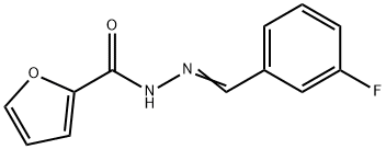 N-[(E)-(3-fluorophenyl)methylideneamino]furan-2-carboxamide Struktur