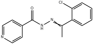 N-[(Z)-1-(2-chlorophenyl)ethylideneamino]pyridine-4-carboxamide Struktur