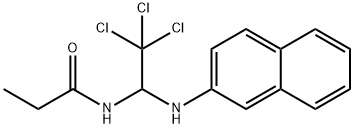 N-[2,2,2-trichloro-1-(naphthalen-2-ylamino)ethyl]propanamide Struktur