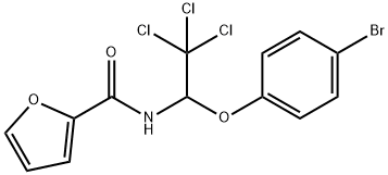 N-[1-(4-bromophenoxy)-2,2,2-trichloroethyl]furan-2-carboxamide Struktur