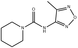 N-(4-methyl-1,2,5-oxadiazol-3-yl)piperidine-1-carboxamide Struktur