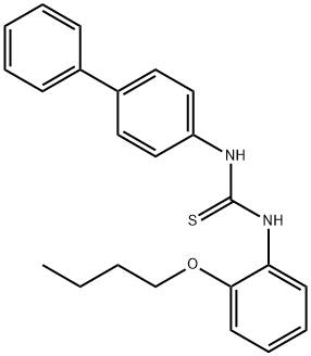 1-(2-butoxyphenyl)-3-(4-phenylphenyl)thiourea Struktur