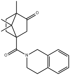 4-(3,4-dihydro-1H-isoquinoline-2-carbonyl)-1,7,7-trimethylbicyclo[2.2.1]heptan-2-one Struktur