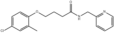 4-(4-chloro-2-methylphenoxy)-N-(pyridin-2-ylmethyl)butanamide Struktur