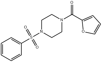 [4-(benzenesulfonyl)piperazin-1-yl]-(furan-2-yl)methanone Struktur