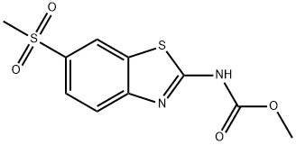 methyl N-(6-methylsulfonyl-1,3-benzothiazol-2-yl)carbamate Struktur