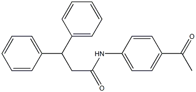 N-(4-acetylphenyl)-3,3-diphenylpropanamide Struktur