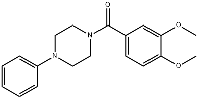 (3,4-dimethoxyphenyl)-(4-phenylpiperazin-1-yl)methanone Struktur