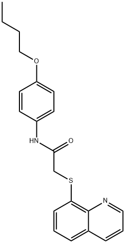 N-(4-butoxyphenyl)-2-quinolin-8-ylsulfanylacetamide Struktur