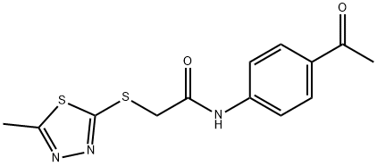 N-(4-acetylphenyl)-2-[(5-methyl-1,3,4-thiadiazol-2-yl)sulfanyl]acetamide Struktur