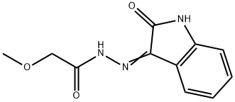 2-methoxy-N'-(2-oxoindol-3-yl)acetohydrazide Struktur